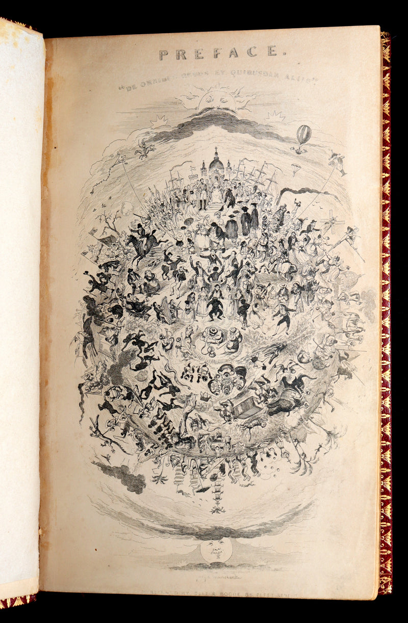 1842 Exquisite First Edition bound by Bayntun - George Cruikshank's Omnibus