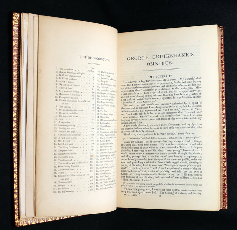 1842 Exquisite First Edition bound by Bayntun - George Cruikshank's Omnibus