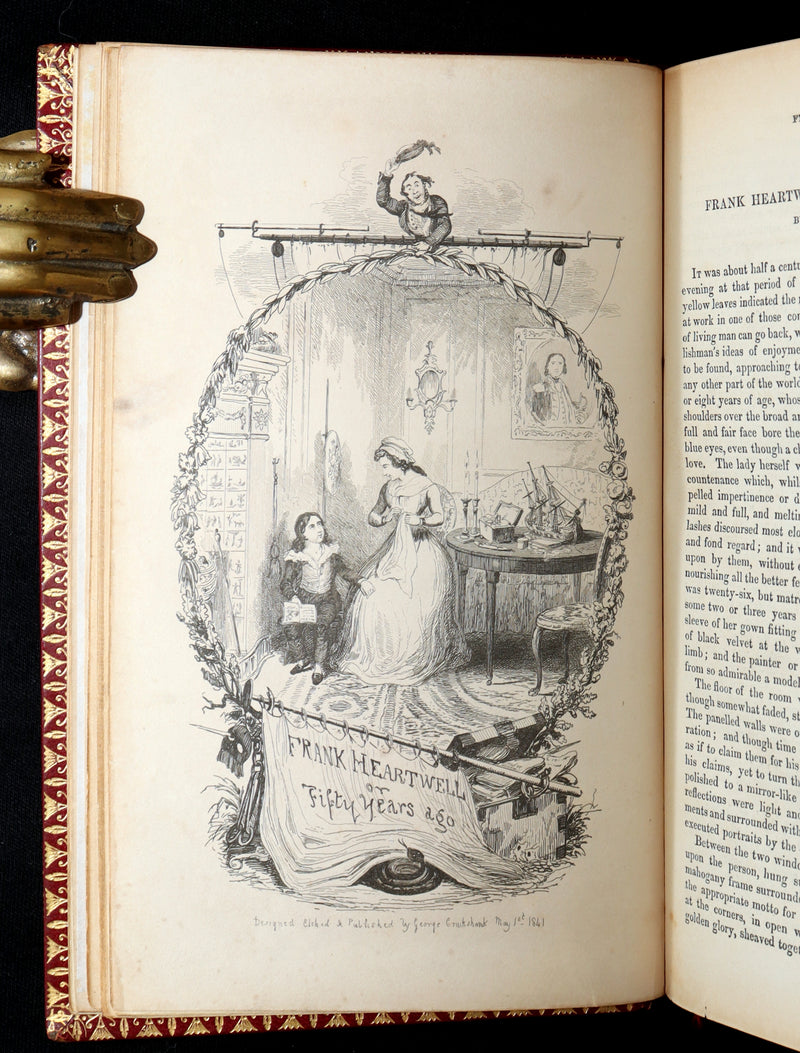 1842 Exquisite First Edition bound by Bayntun - George Cruikshank's Omnibus