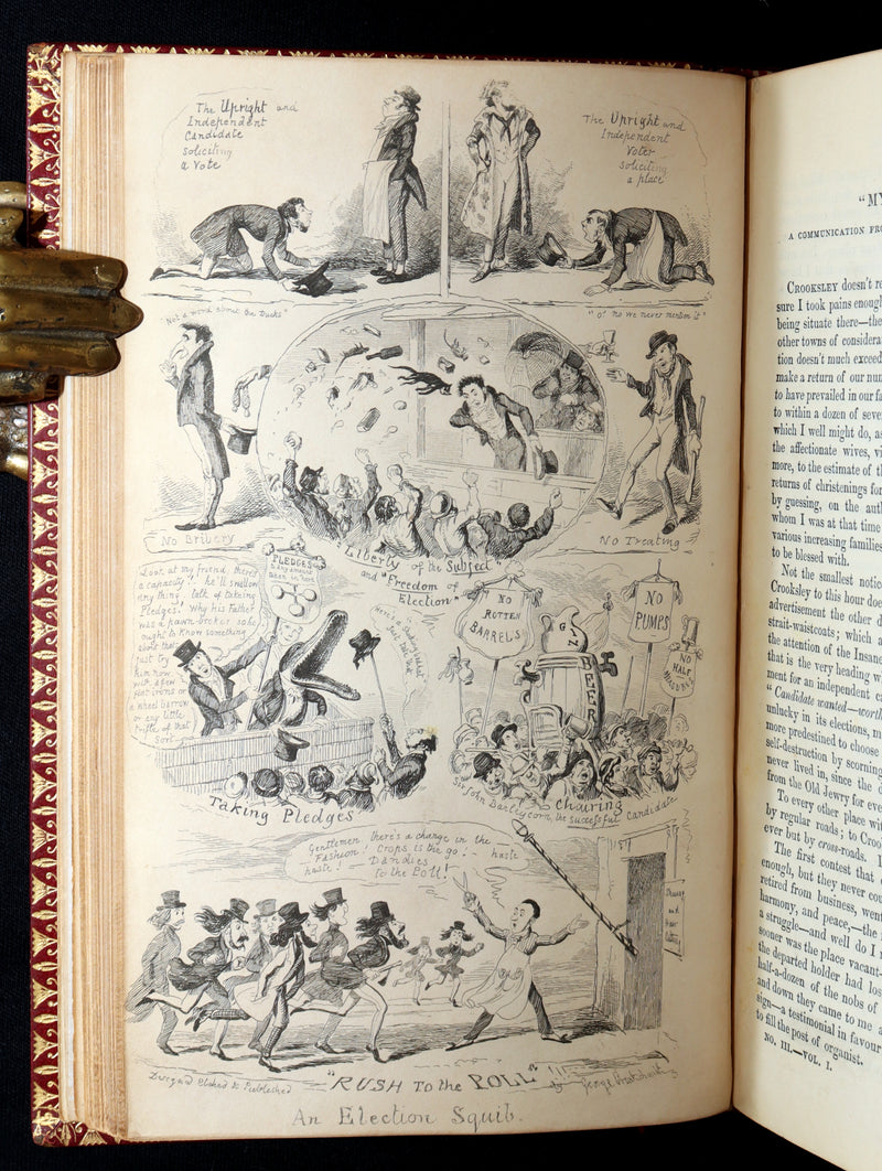 1842 Exquisite First Edition bound by Bayntun - George Cruikshank's Omnibus