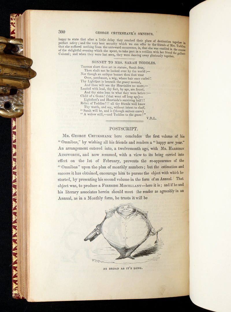 1842 Exquisite First Edition bound by Bayntun - George Cruikshank's Omnibus