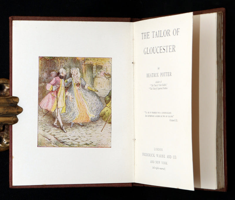 1910 Rare Early Edition - The Tailor of Gloucester by Beatrix Potter