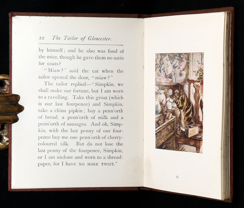 1910 Rare Early Edition - The Tailor of Gloucester by Beatrix Potter