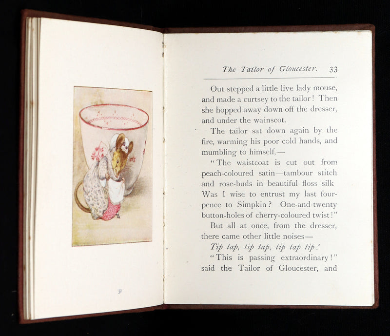 1910 Rare Early Edition - The Tailor of Gloucester by Beatrix Potter