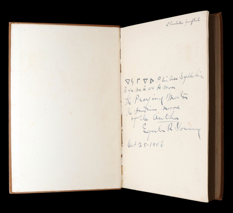 1903 Scarce First Signed Edition - Algonquin Indian Tales Collected by ER Young