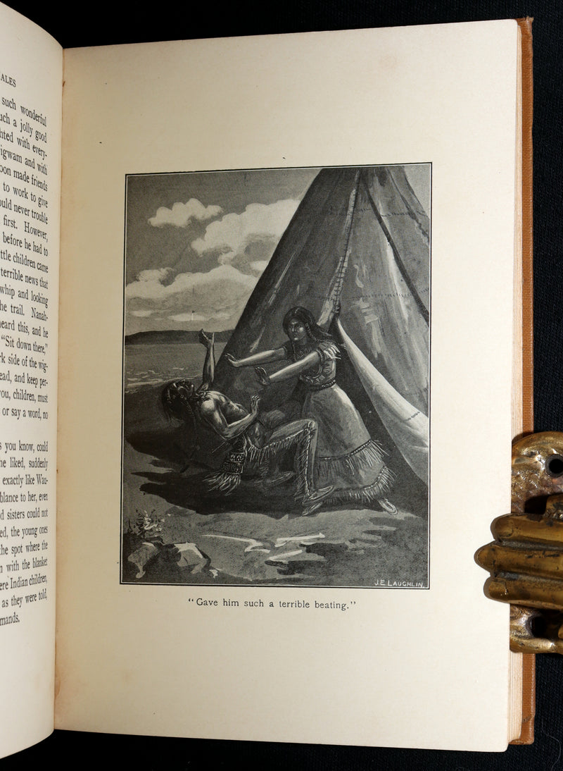 1903 Scarce First Signed Edition - Algonquin Indian Tales Collected by ER Young
