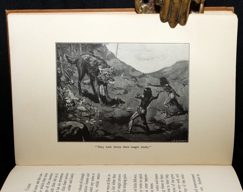 1903 Scarce First Signed Edition - Algonquin Indian Tales Collected by ER Young