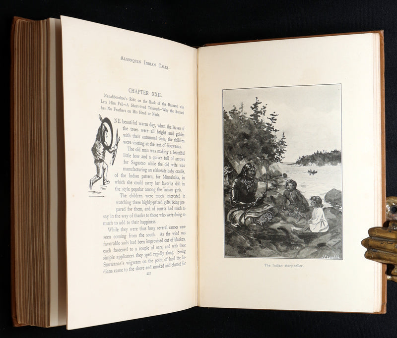 1903 Scarce First Signed Edition - Algonquin Indian Tales Collected by ER Young