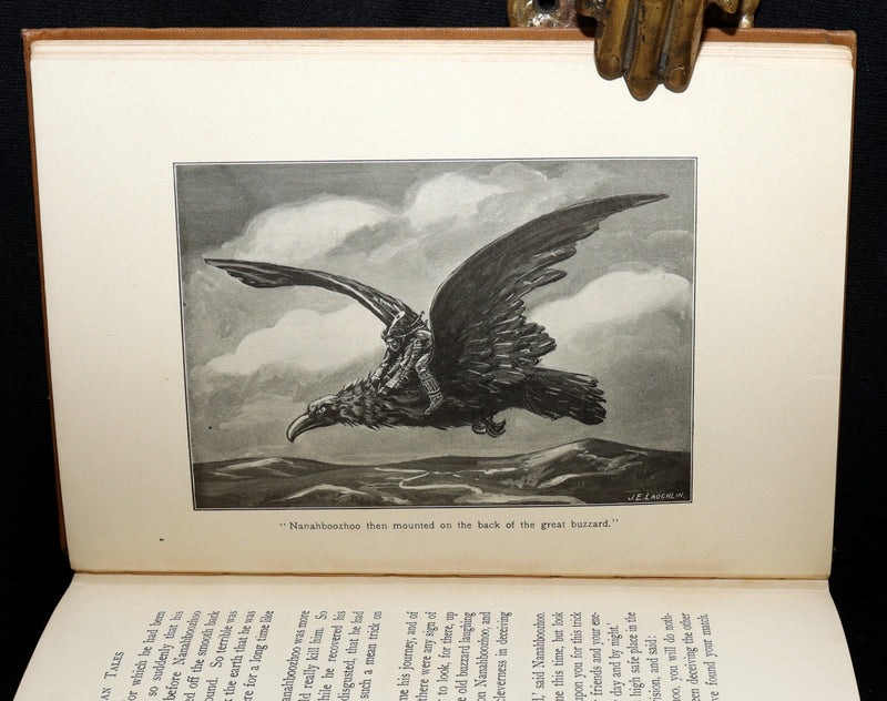1903 Scarce First Signed Edition - Algonquin Indian Tales Collected by ER Young