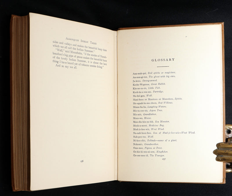 1903 Scarce First Signed Edition - Algonquin Indian Tales Collected by ER Young