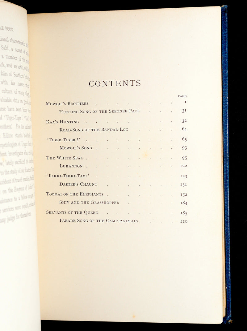 1896 Rare Book - The Jungle Book by Rudyard Kipling, First Edition, 5th Printing