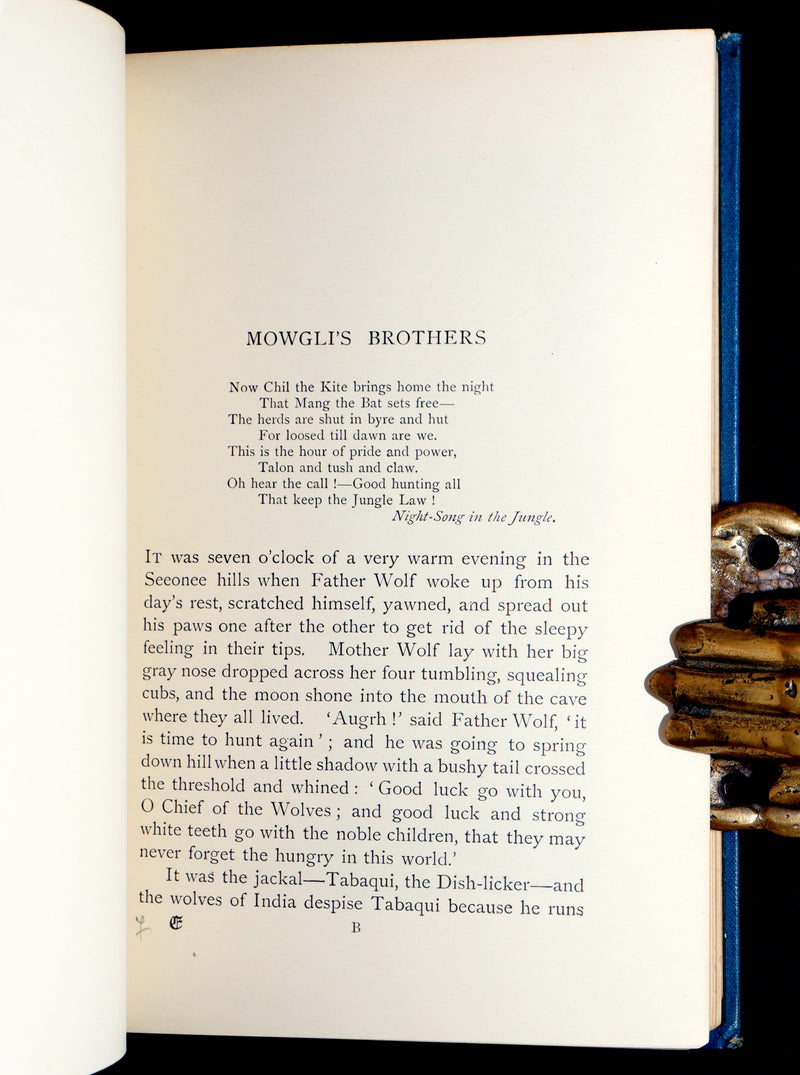 1896 Rare Book - The Jungle Book by Rudyard Kipling, First Edition, 5th Printing