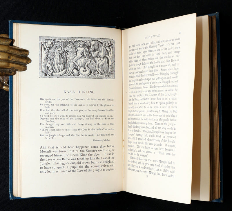 1896 Rare Book - The Jungle Book by Rudyard Kipling, First Edition, 5th Printing