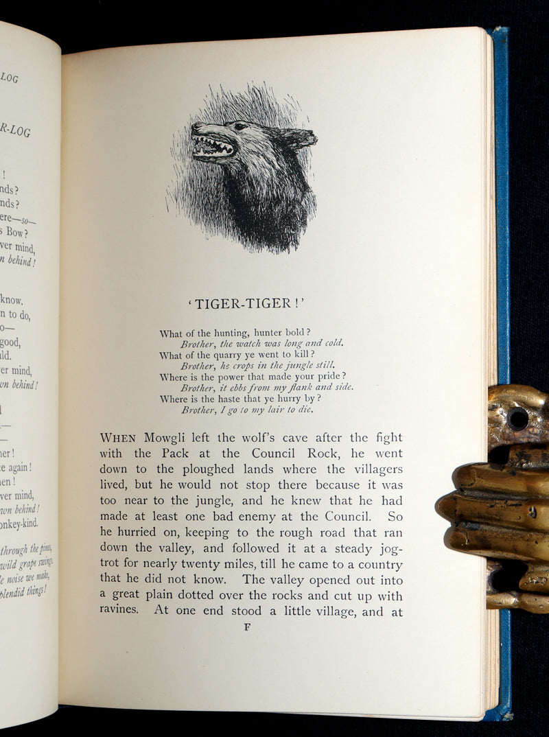 1896 Rare Book - The Jungle Book by Rudyard Kipling, First Edition, 5th Printing