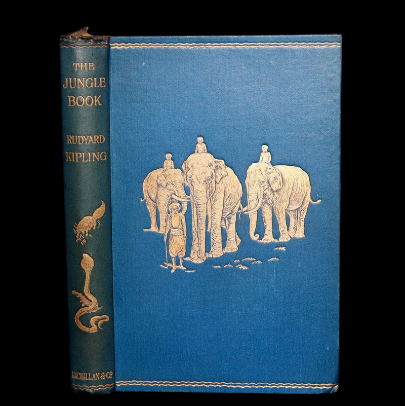 1896 Rare Book - The Jungle Book by Rudyard Kipling, First Edition, 5th Printing