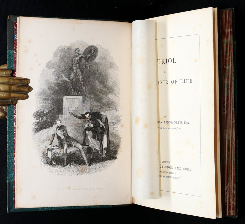 1890 Rare Gothic Novel - Auriol; or, The Elixir of Life by W. Harrison Ainsworth