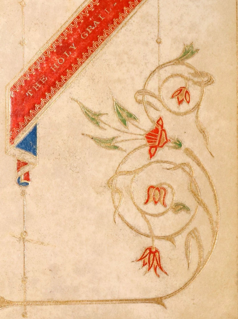 1870 1stED Vellum Binding - Legend of King Arthur, The Holy Grail by Tennyson