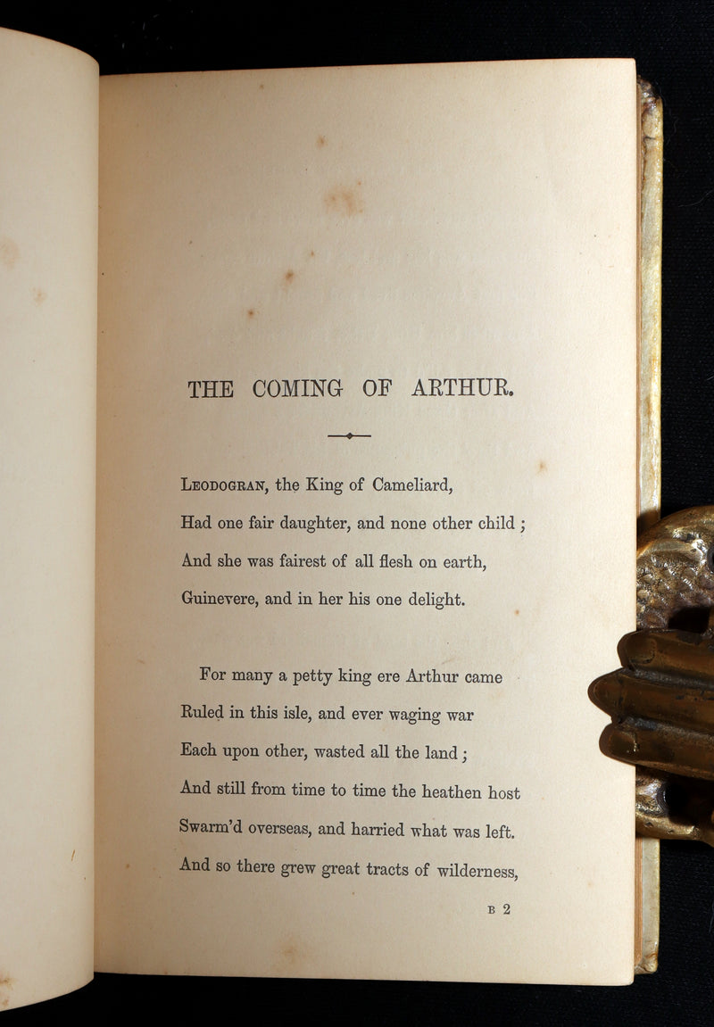 1870 1stED Vellum Binding - Legend of King Arthur, The Holy Grail by Tennyson