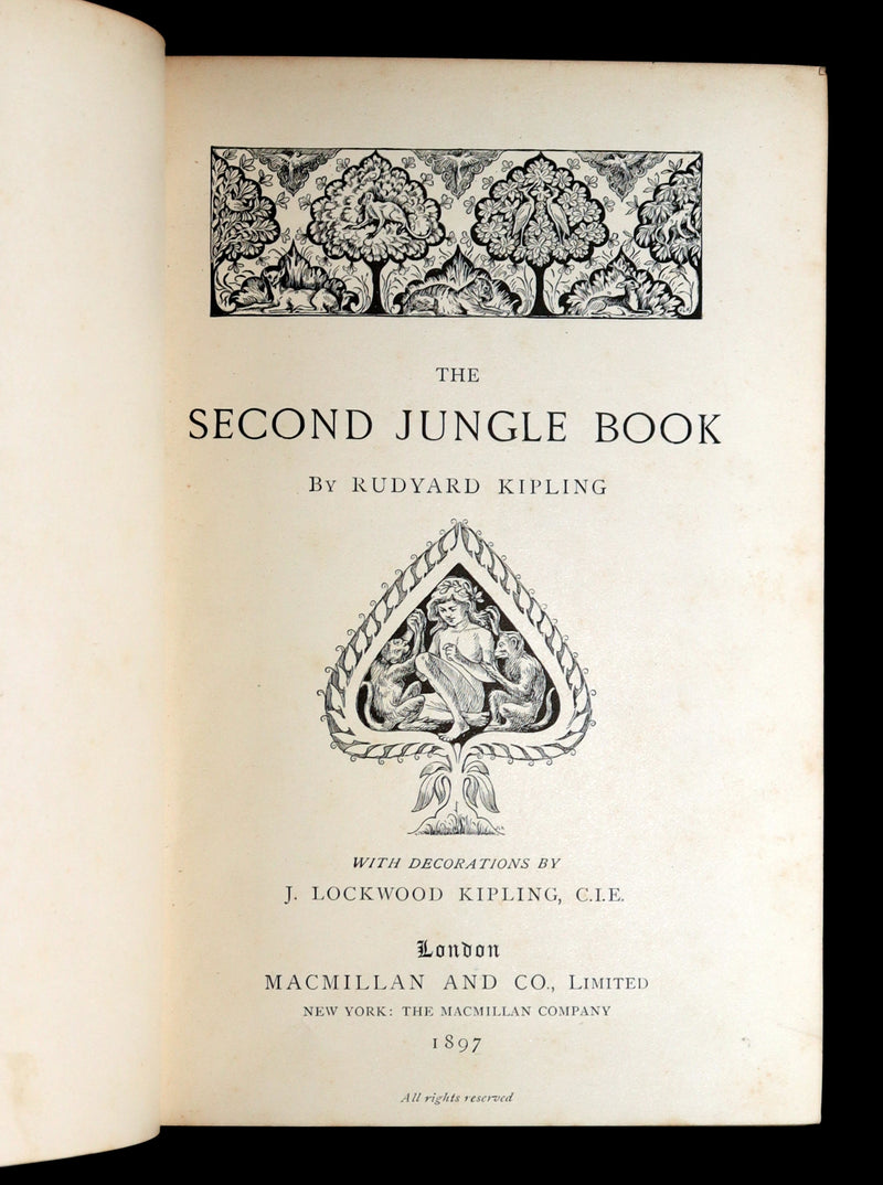 1897 Early Edition - The Second Jungle Book by Rudyard Kipling