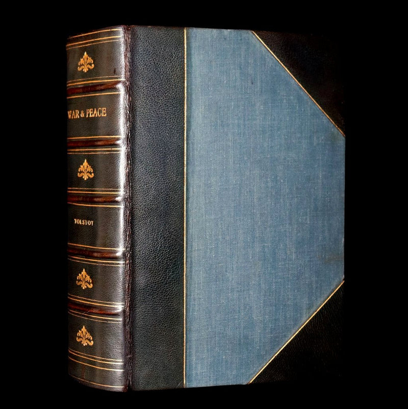1942 Rare Book in Morocco Binding - War and Peace by Leo Tolstoy