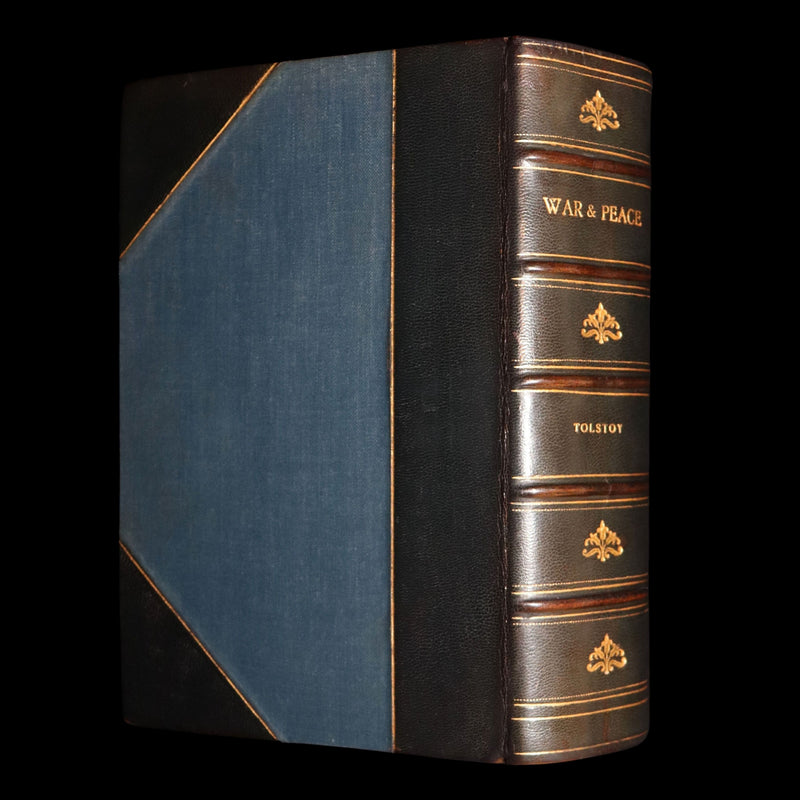 1942 Rare Book in Morocco Binding - War and Peace by Leo Tolstoy