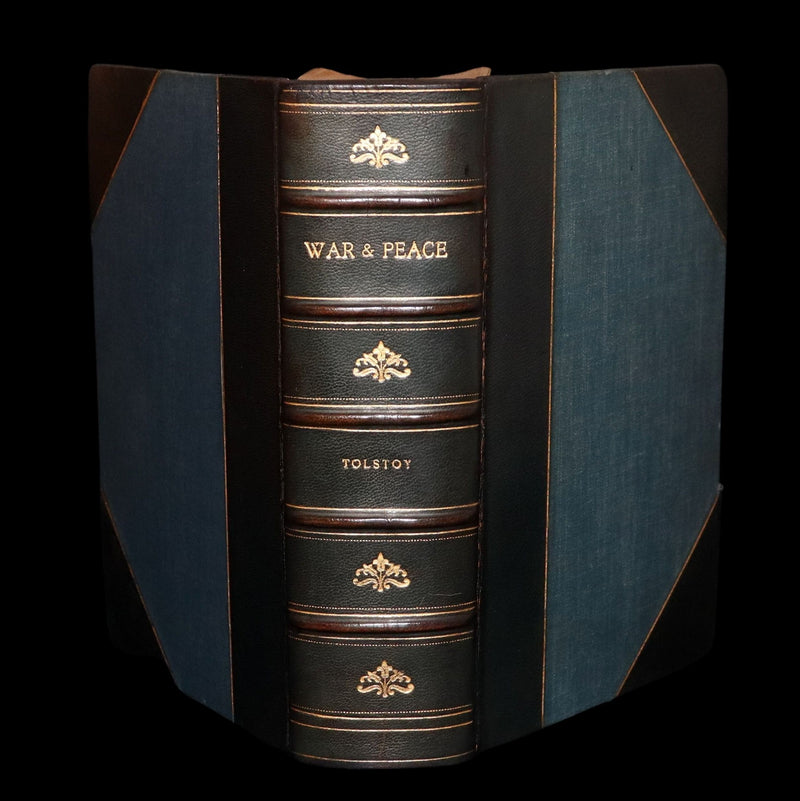 1942 Rare Book in Morocco Binding - War and Peace by Leo Tolstoy