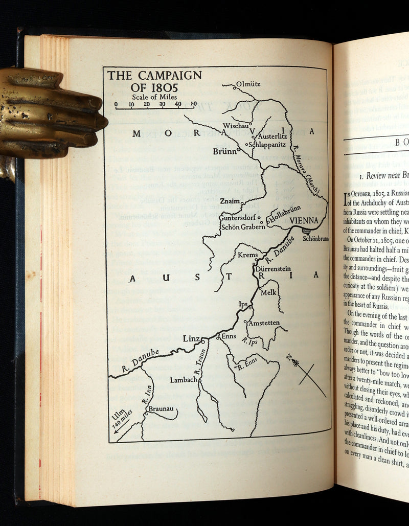 1942 Rare Book in Morocco Binding - War and Peace by Leo Tolstoy