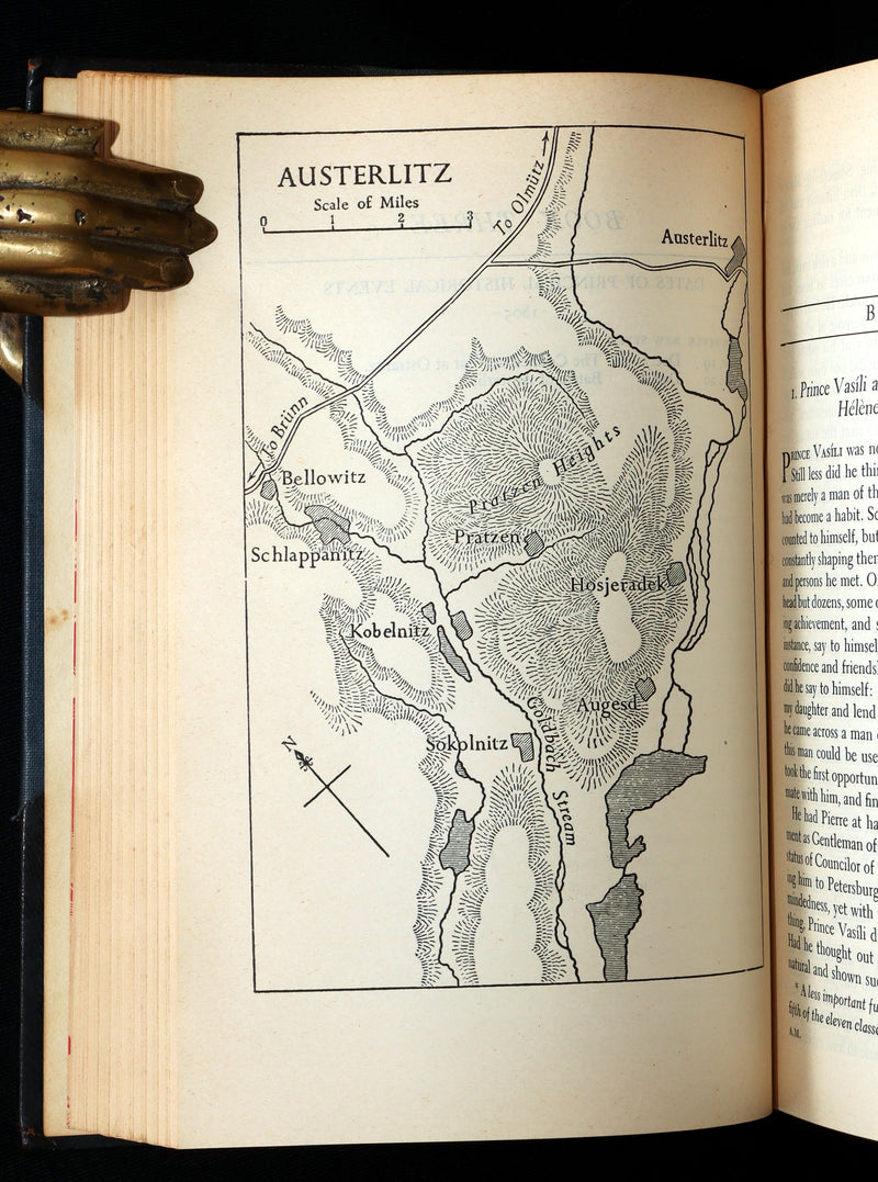 1942 Rare Book in Morocco Binding - War and Peace by Leo Tolstoy