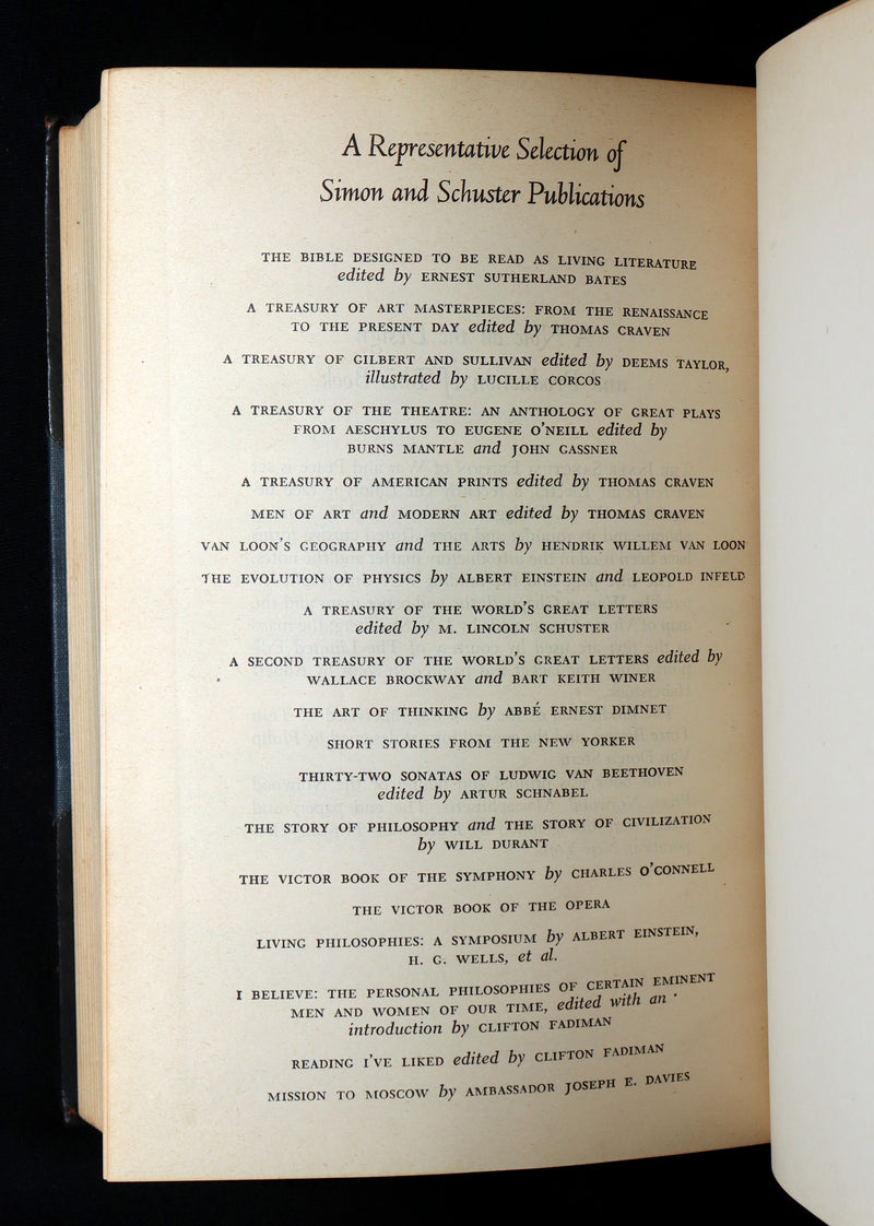 1942 Rare Book in Morocco Binding - War and Peace by Leo Tolstoy