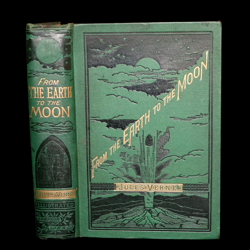 1888 Rare Book - From the Earth to the Moon and A Trip Round It by Jules Verne