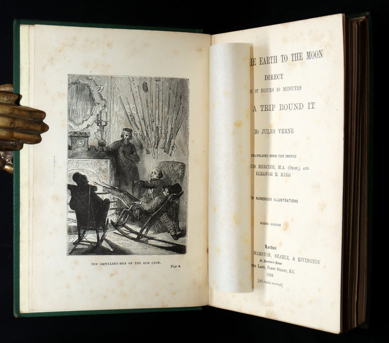 1888 Rare Book - From the Earth to the Moon and A Trip Round It by Jules Verne