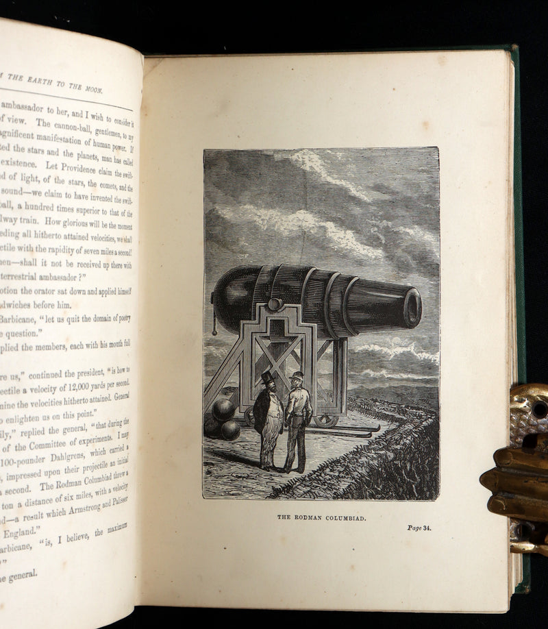 1888 Rare Book - From the Earth to the Moon and A Trip Round It by Jules Verne