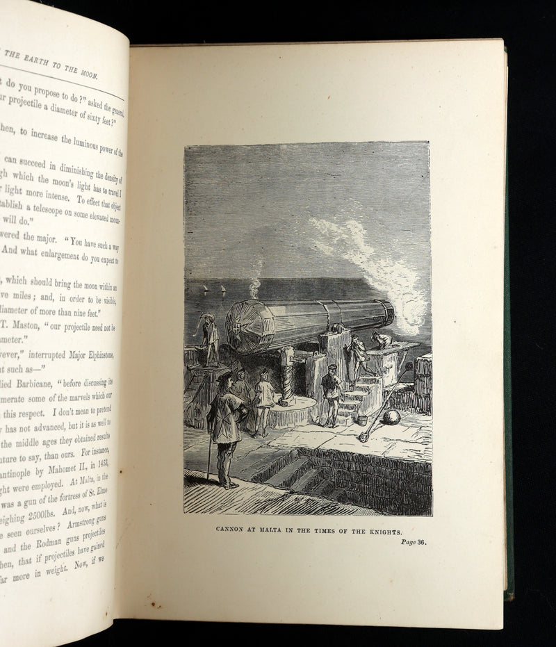 1888 Rare Book - From the Earth to the Moon and A Trip Round It by Jules Verne