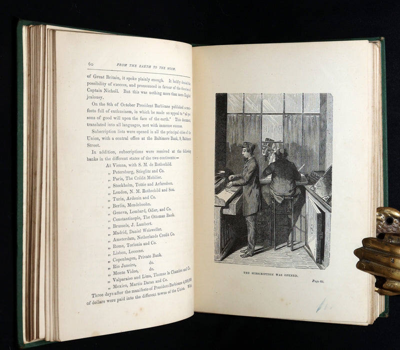 1888 Rare Book - From the Earth to the Moon and A Trip Round It by Jules Verne