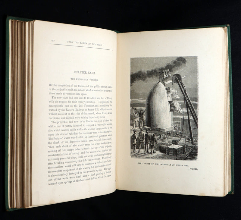 1888 Rare Book - From the Earth to the Moon and A Trip Round It by Jules Verne