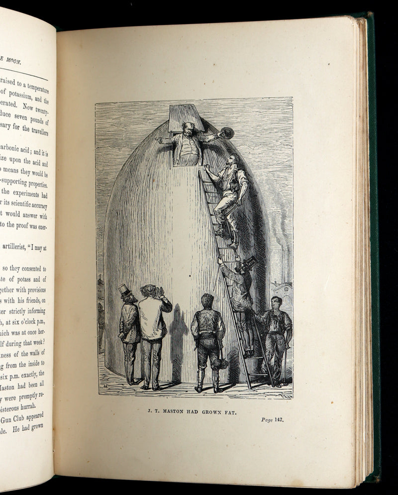 1888 Rare Book - From the Earth to the Moon and A Trip Round It by Jules Verne