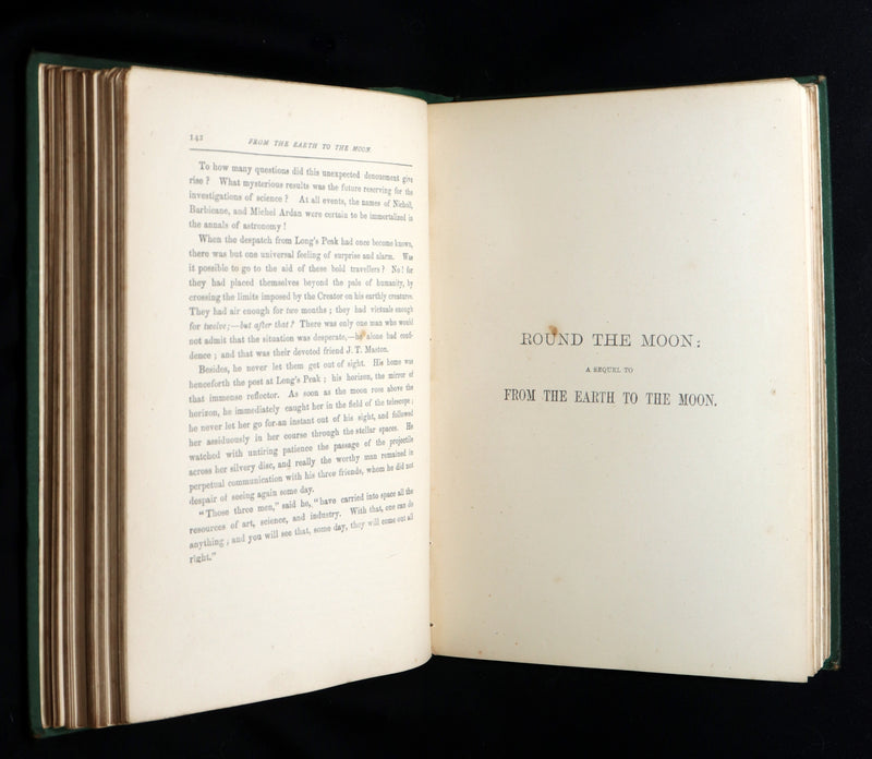 1888 Rare Book - From the Earth to the Moon and A Trip Round It by Jules Verne