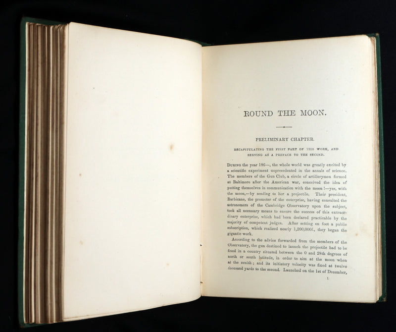 1888 Rare Book - From the Earth to the Moon and A Trip Round It by Jules Verne