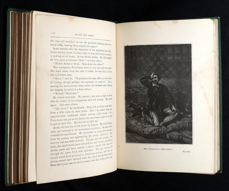 1888 Rare Book - From the Earth to the Moon and A Trip Round It by Jules Verne