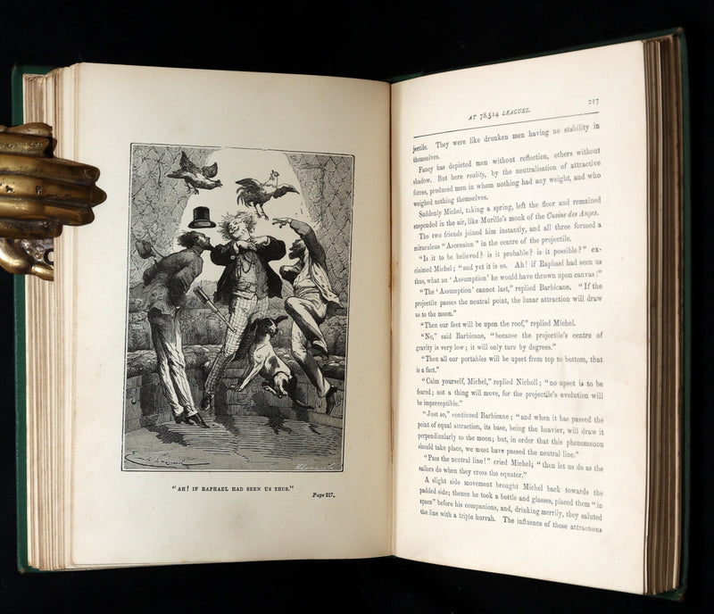 1888 Rare Book - From the Earth to the Moon and A Trip Round It by Jules Verne