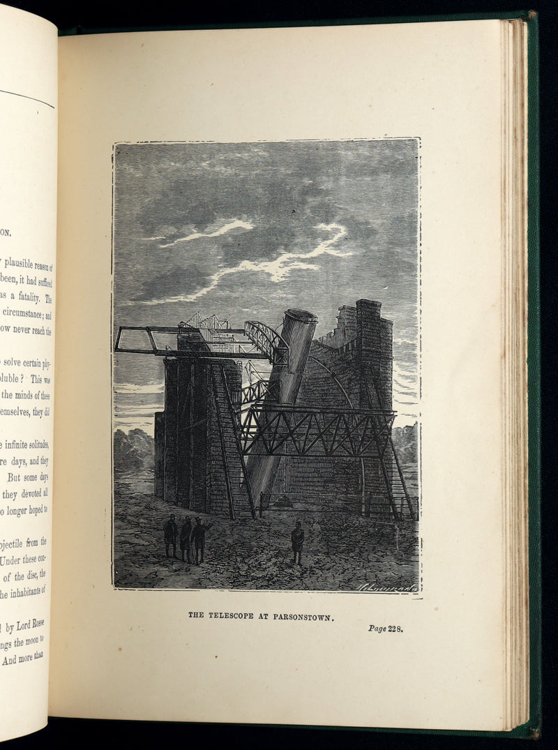 1888 Rare Book - From the Earth to the Moon and A Trip Round It by Jules Verne