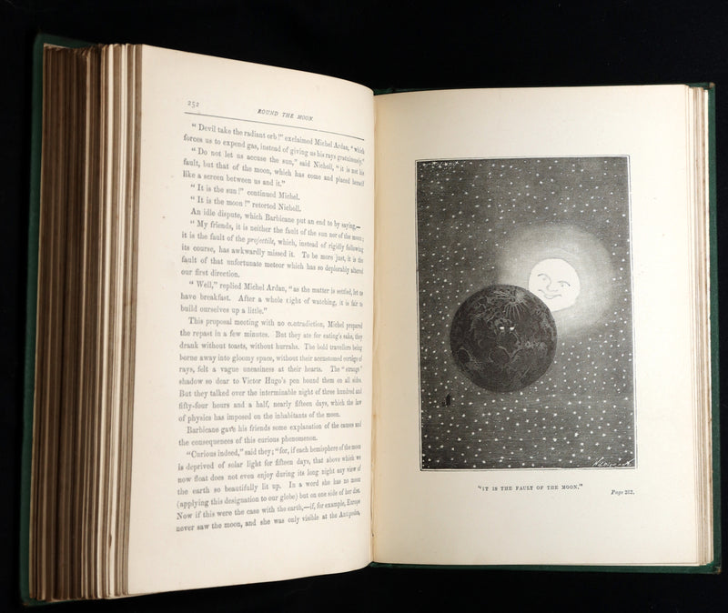 1888 Rare Book - From the Earth to the Moon and A Trip Round It by Jules Verne