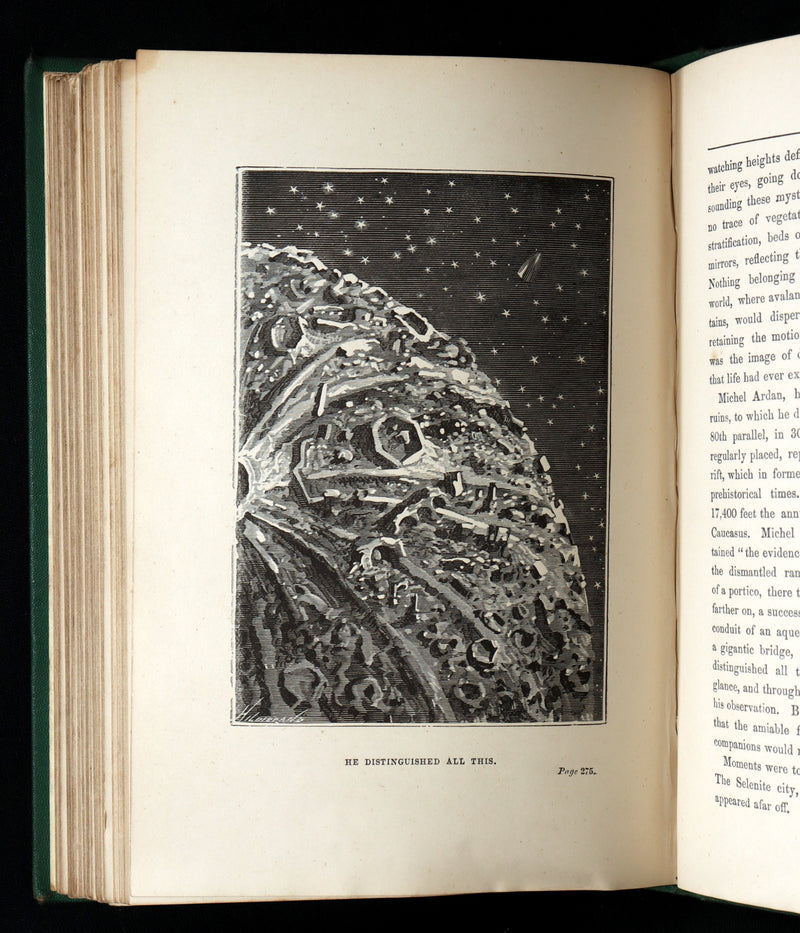 1888 Rare Book - From the Earth to the Moon and A Trip Round It by Jules Verne