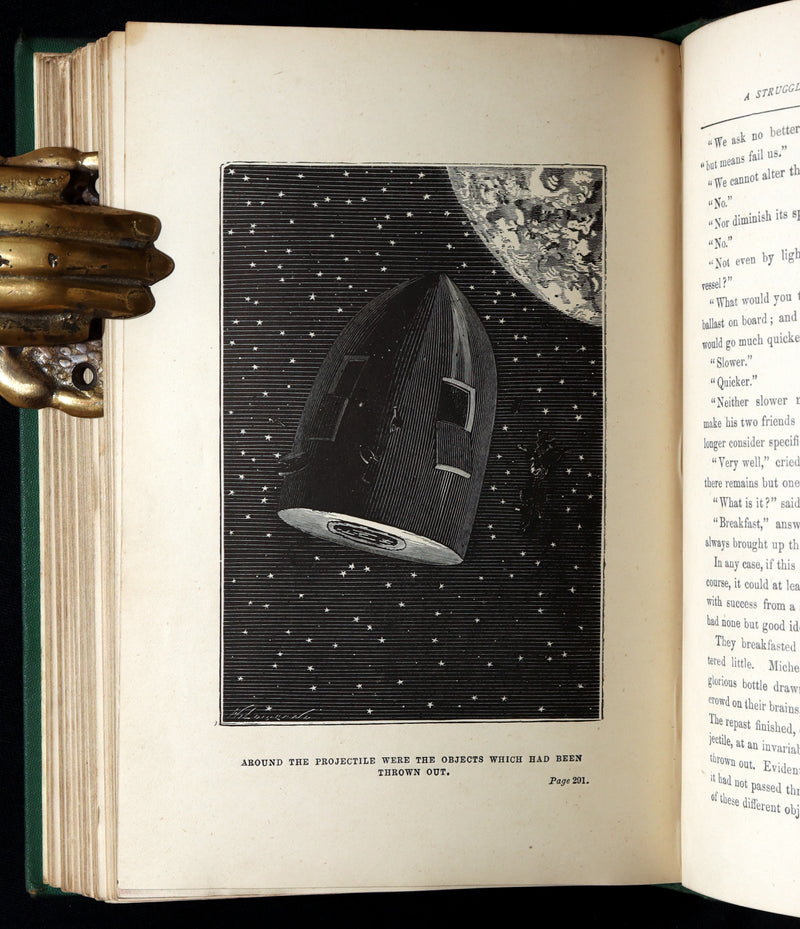 1888 Rare Book - From the Earth to the Moon and A Trip Round It by Jules Verne