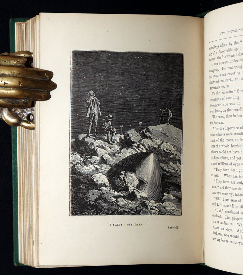 1888 Rare Book - From the Earth to the Moon and A Trip Round It by Jules Verne