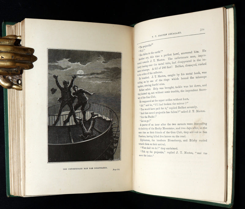 1888 Rare Book - From the Earth to the Moon and A Trip Round It by Jules Verne