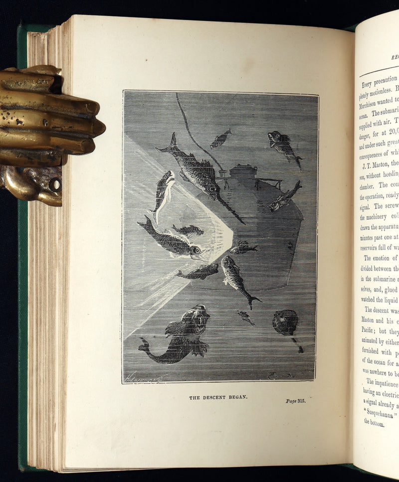 1888 Rare Book - From the Earth to the Moon and A Trip Round It by Jules Verne
