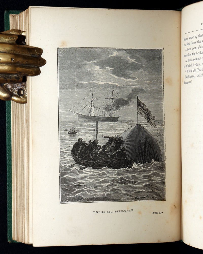 1888 Rare Book - From the Earth to the Moon and A Trip Round It by Jules Verne