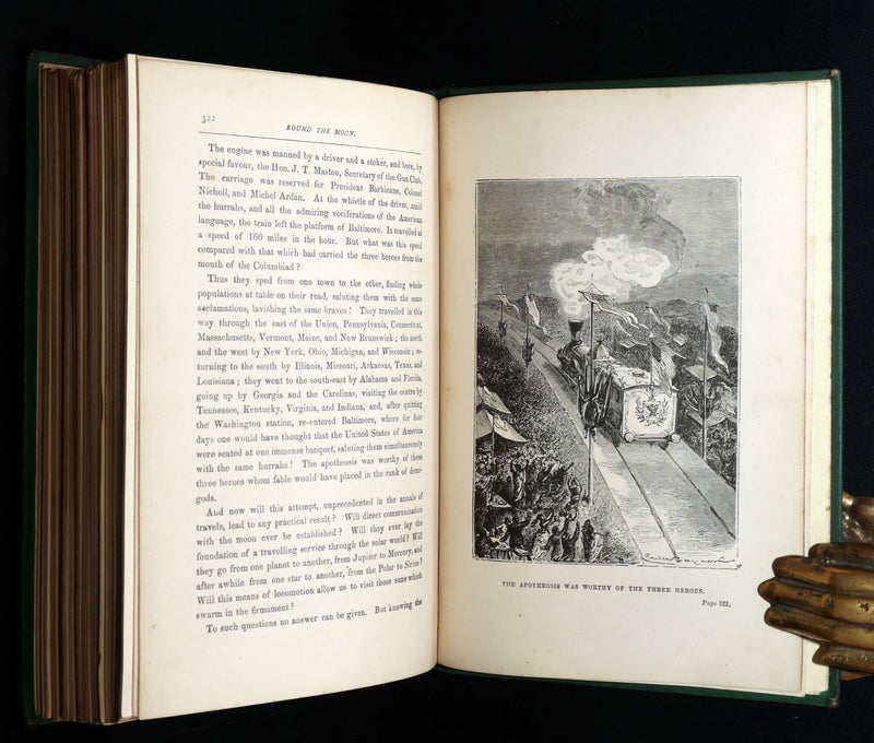 1888 Rare Book - From the Earth to the Moon and A Trip Round It by Jules Verne