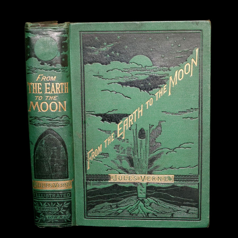 1888 Rare Book - From the Earth to the Moon and A Trip Round It by Jules Verne
